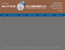 Tablet Screenshot of davisdentalcare.net